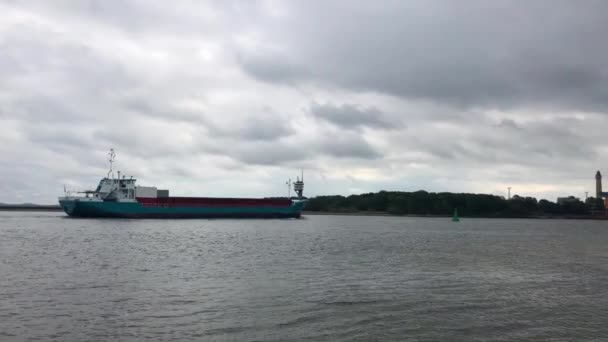 Swinoujscie Poland August 2019 Tanker Ship Baltic Sea Swinoujscie Town — Stock Video
