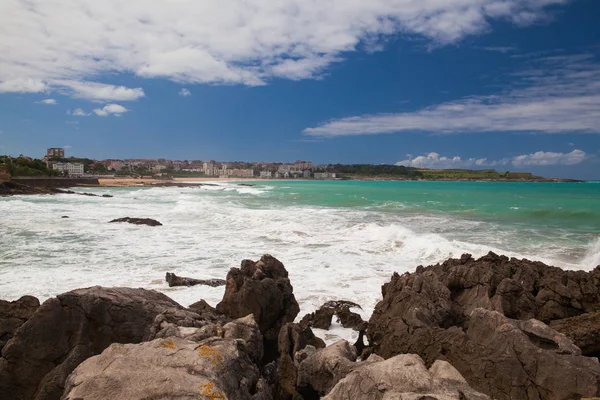 Uitzicht op Santander vanaf het schiereiland Magdalena, Spanje. — Stockfoto