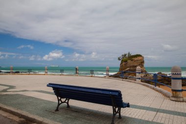 El Sardinero beach promenade, Santander, İspanya