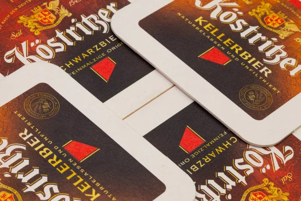 Kostritzer bira gelen Beermats — Stok fotoğraf