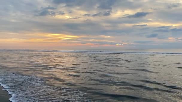 Zonsondergang Het Strand Zandvoort Het Een Populaire Strandbestemming Buurt Van — Stockvideo