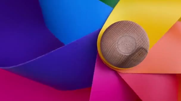 Detalhe Pinwheel Multicolorido Loja Volendam Países Baixos — Vídeo de Stock
