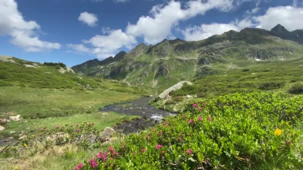 Paisagem Montanha Lago Giglachsee Tauern Styrian Áustria Lugar Sem Turistas — Vídeo de Stock