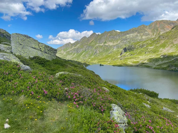 Lake Giglachsee Stájer Tauern Ausztria Hely Turisták Nélkül Koronavírus Világjárvány — Stock Fotó