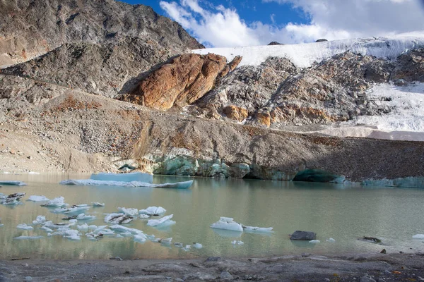 Glaciar Tiefenbach Situado Cerca Slden Los Alpes Otztales Del Tirol — Foto de Stock