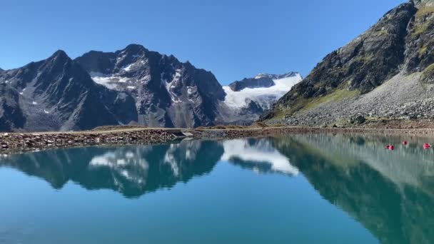 Glaciären Tiefenbach Ligger Nära Slden Tztal Alperna Tyrolen Österrike Vintern — Stockvideo