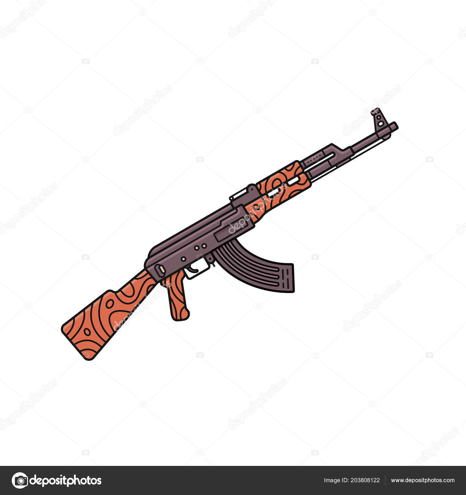 Russian assault rifle AK-47. 