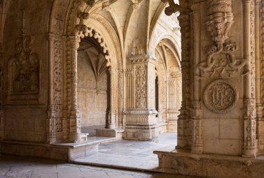 Lizbon Jeronimos Monastery güzel oyma taş detay, 