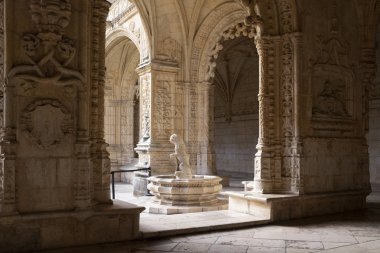 Lizbon Jeronimos Monastery güzel oyma taş detay, 