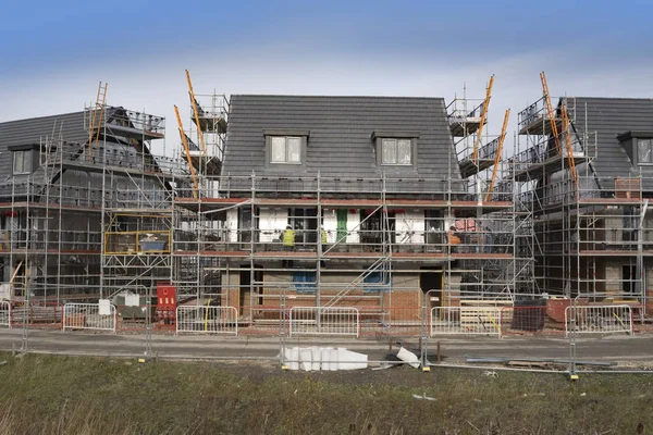 Construction of new homes in the UK, using modern energy efficient building materials