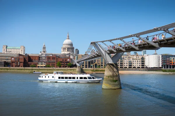 Ville Londres Royaume Uni Juillet 2019 Bateau Croisière Sur Tamise — Photo