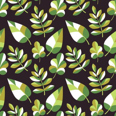 Yaprakları ile dikişsiz desen. Soyut sonbahar duvar kağıdı.