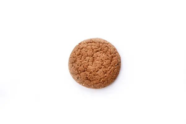 Havremjöl cookie isolerad på vit — Stockfoto