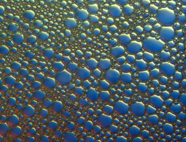 Kabarcıklar mavi arka plan veya doku olarak