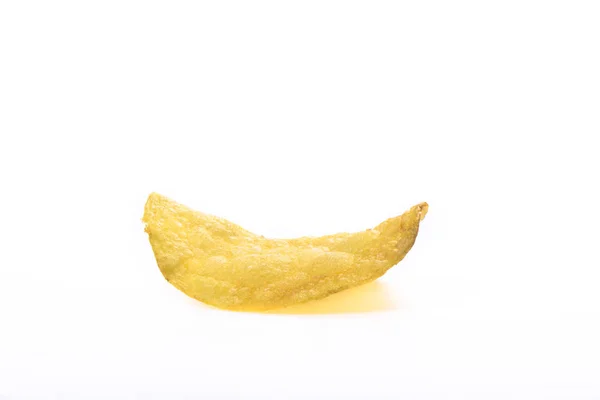 Potatischips Isolerad Vit Bakgrund Närbild Kopiera Utrymme — Stockfoto