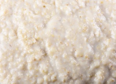 Taze pişmiş yulaf ezmesi yüzey dokusu.