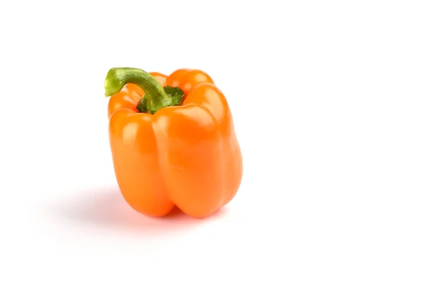 Oranžová paprika izolované na bílém pozadí — Stock fotografie