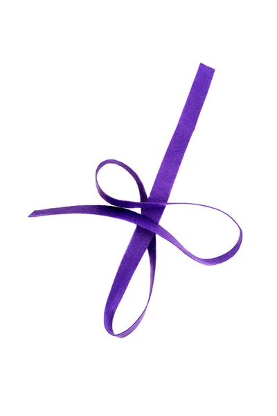 Tira violeta de tecido de feltro isolado em um fundo branco . — Fotografia de Stock