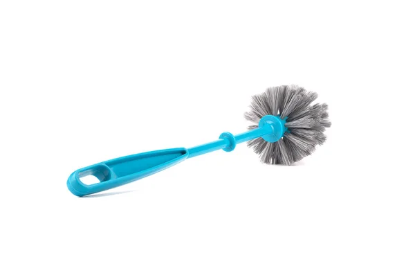 Cepillo Plástico Azul Inodoro Con Asa Para Cámara Cepillo Baño — Foto de Stock