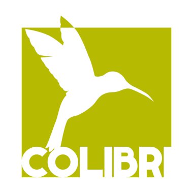 Logo resmi olan bir sinek kuşu.