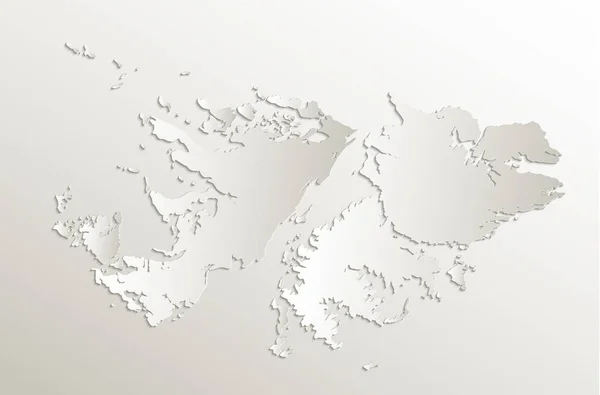 Ilhas Falkland Mapa Papel Cartão Raster Natural Branco — Fotografia de Stock