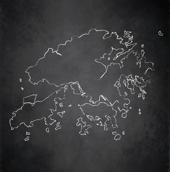 Hong Kong Mapa Tabule Tabuli Prázdné Rastrový — Stock fotografie