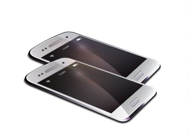 Cep telefonları gerçekçi siyah görüntü vektör