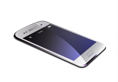 Cep telefonu gerçekçi vektör mavi nesne telefon