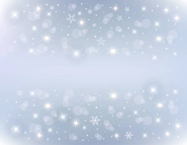 Fondo Navidad Copos Nieve Azul Estrellas Raster —  Fotos de Stock