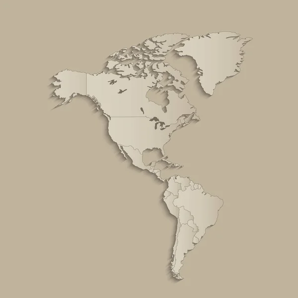 Mapa América Con Estados Individuales Separados Infografías Con Íconos Raster — Foto de Stock