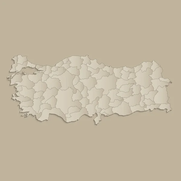 Turquía Mapa Con Estados Individuales Separados Infografías Con Iconos Raster —  Fotos de Stock