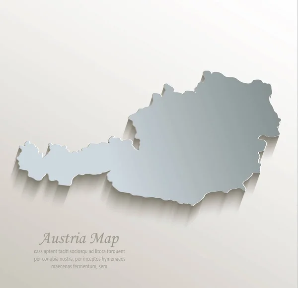 Rakousko Mapa Bílá Modrá Karta Papír Vektor — Stockový vektor