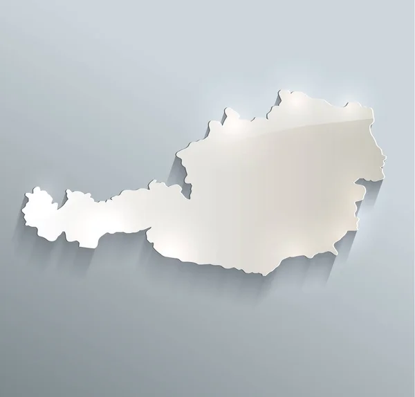 Österreich Karte Blau Weiße Karte Papier Raster — Stockfoto