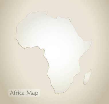 Afrika harita eski Kağıt arka plan vektör