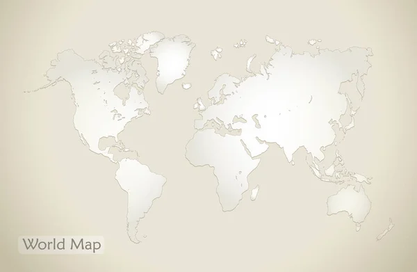 Weltkarte Alter Papier Hintergrundvektor — Stockvektor