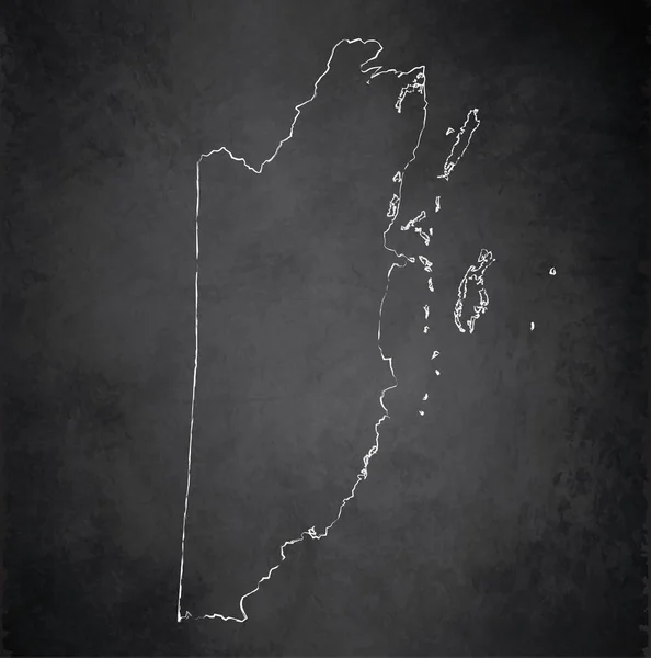 伯利兹地图黑板板栅格空白 — 图库照片
