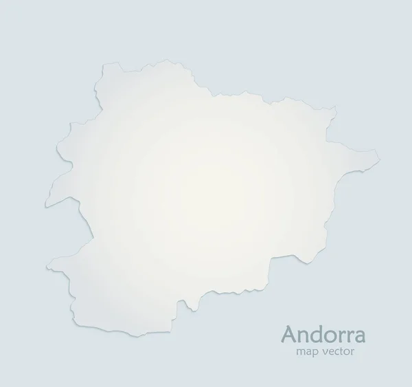 Andorra Haritası Mavi Beyaz Kağıt Vektör — Stok Vektör