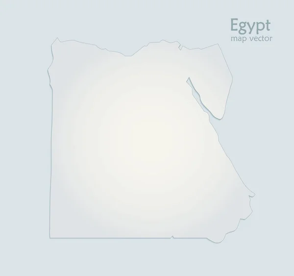 Egipto Mapa Azul Blanco Papel Vector — Vector de stock