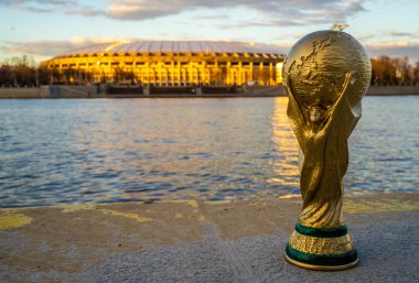 13 Nisan 2018 Dünya Kupası Moskova'da Lujniki Stadyumu zemin karşı Moskova, Rusya Trophy.