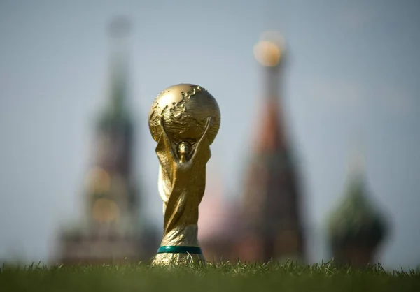 Abril 2018 Moscú Rusia Trofeo Copa Mundial Fifa Plaza Roja — Foto de Stock