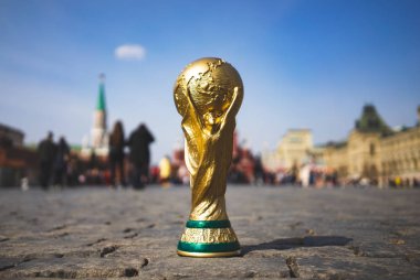 16 Nisan 2018 Moskova. Rusya Kupası FIFA Dünya Kupası, Moskova Kızıl meydanında.