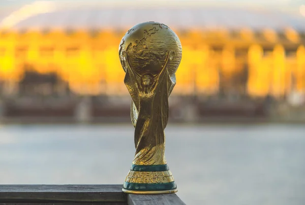 Április 2018 Ban Fifa World Cup Háttérben Luzsnyiki Stadion Moszkva — Stock Fotó