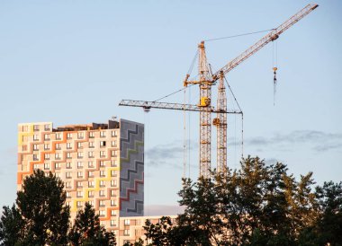 Moskova daire evleri inşaatı.
