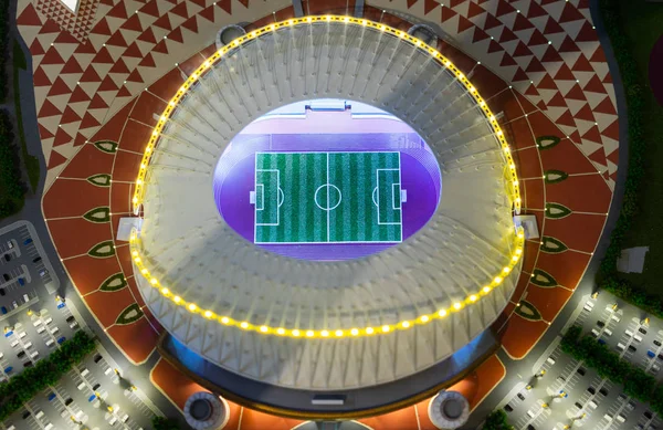 2018 모스크바 러시아 칼리파 경기장의 모형에는 Fifa 2022 카타르에서의 — 스톡 사진