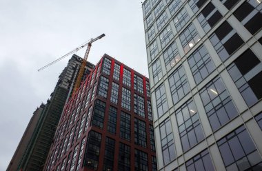Moskova'da bir ofis merkezi inşaatı