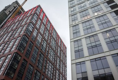 Moskova'da bir ofis merkezi inşaatı