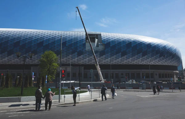 Mayo 2018 Moscú Rusia Construcción Estadio Polivalente Vtb Arena Sitio — Foto de Stock