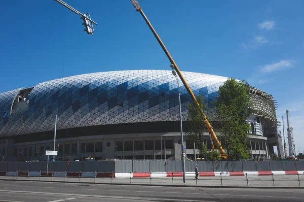 Mai 2018 Moscou Russie Construction Stade Polyvalent Vtb Arena Sur — Photo