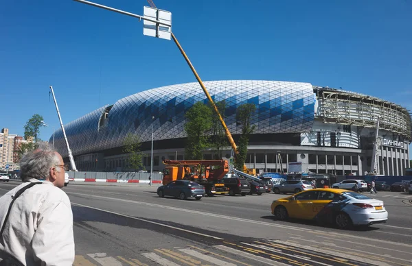 Mai 2018 Moscou Russie Construction Stade Polyvalent Vtb Arena Sur — Photo