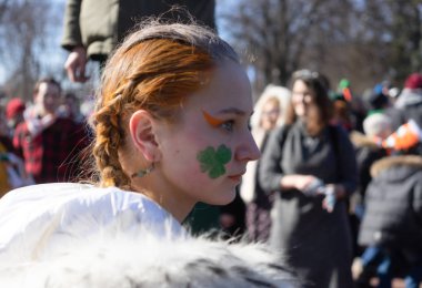2018 Moskova, Rusya Moskova St Patrick's Day kutlamaları katılan 24 Mart.